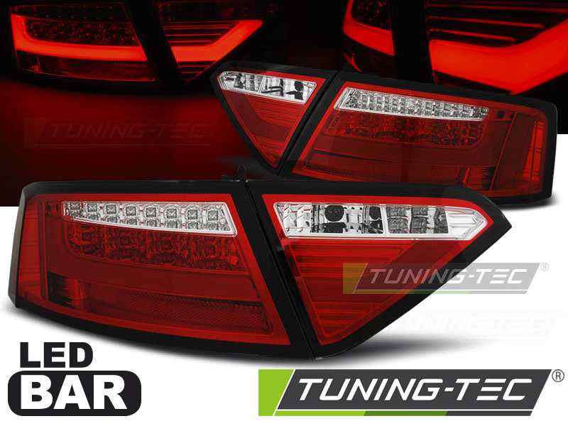 Stopuri tub led rosu-alb compatibil cu AUDI A5 07-06.11