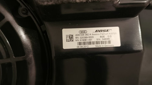 Subwoofer Bose 4G9 035 382 A pentru Audi