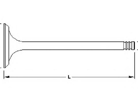 Supapa admisie AUDI 90 (8C, B4), AUDI 500 (44, 44Q, C3), AUDI 4000 (81, 85, B2) - TOPRAN 100 671