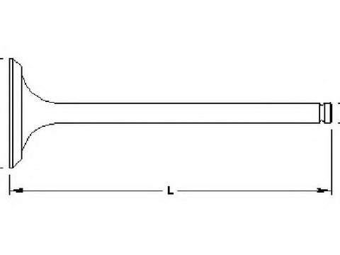 Supapa admisie AUDI 90 (8C, B4), AUDI 80 Avant (8C, B4), AUDI 4000 (89, 89Q, 8A, B3) - TOPRAN 100 252