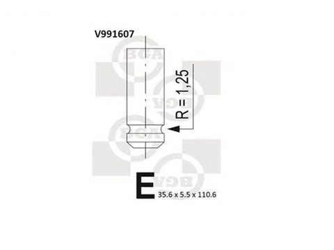 Supapa admisie CHEVROLET MATIZ M200 M250 BGA V991607