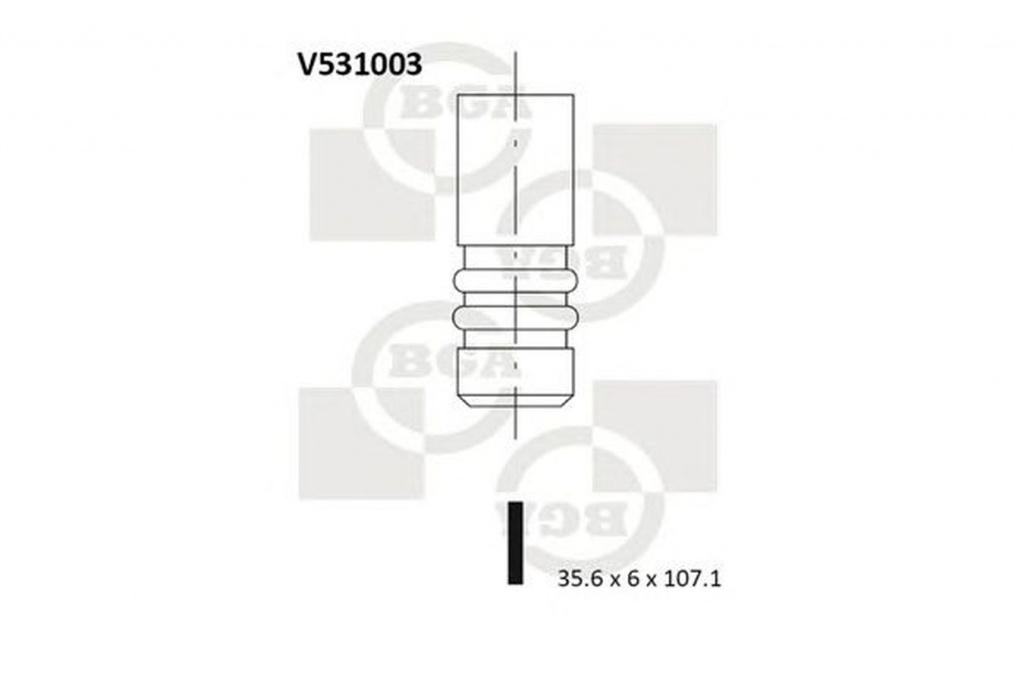 Supapa admisie PEUGEOT 206 hatchback 2A C BGA V531003
