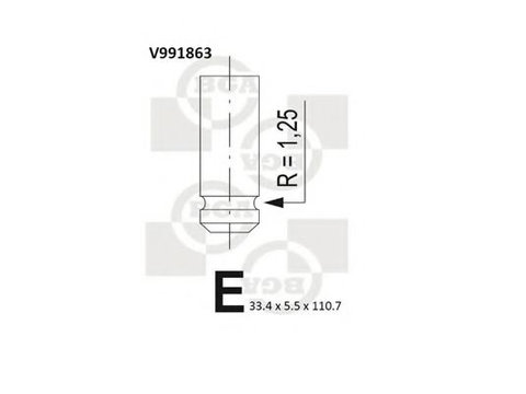 Supapa admisie RENAULT VEL SATIS (BJ0) (2002 - 2016) BGA V991863 piesa NOUA