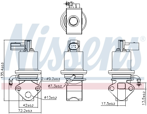 Supapa egr 98158 NISSENS pentru Skoda Octavia Vw Golf Skoda Fabia Vw Polo Seat Arosa Seat Leon Seat Toledo Seat Ibiza Seat Cordoba Vw Rabbit Vw Caddy