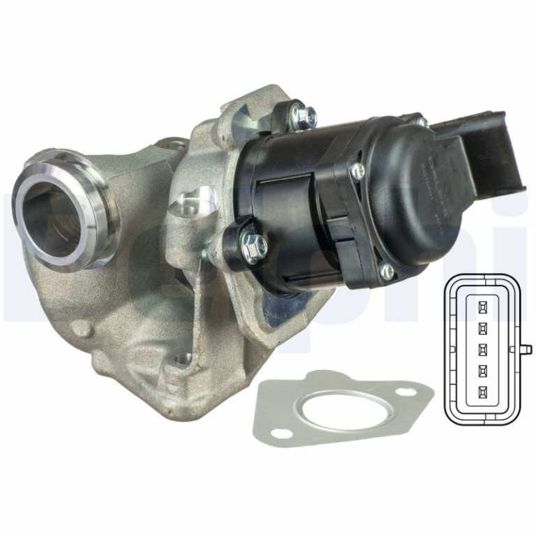 Supapa EGR (EG10401-12B1 EG1040112B1 DELPHI) CITRO�N,FIAT,FORD,MAZDA,MINI,PEUGEOT,SUZUKI,VOLVO 1007|2, DEMIO|206|207|207 CC|207 SW|207, 207/207+|3, AXELA|3008|307|307 SW|308|308 CC|308 SW|407|407 SW|5