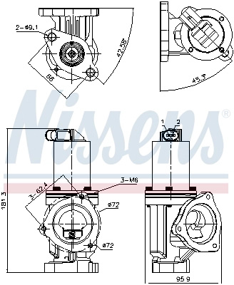 Supapa EGR NISSENS 98167 pentru HYUNDAI 