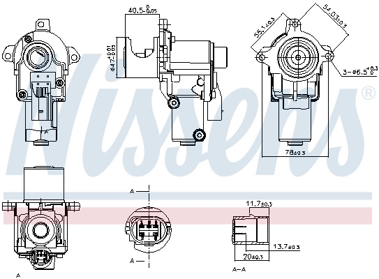 Supapa EGR NISSENS 98217 pentru AUDI A5 Cabriolet (8F7) 2009-2012