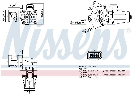 Supapa EGR NISSENS 98376