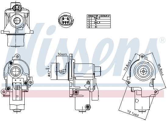 Supapa EGR Nissens AUDI A8 D4 (4H2, 4H8, 4HC, 4HL) 2009-2018 - 98553