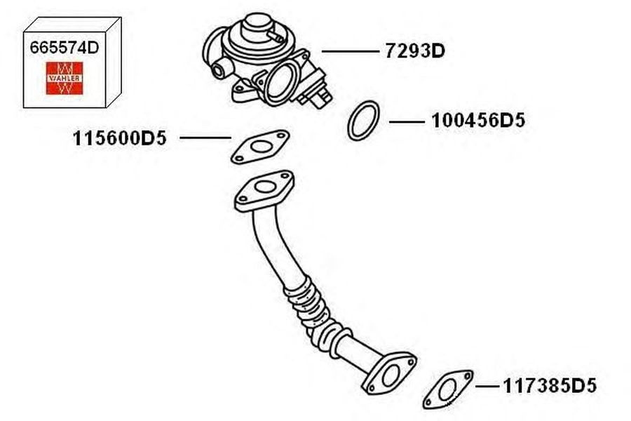 Supapa EGR SKODA FABIA limuzina 6Y3 WAHLER WH 7293D