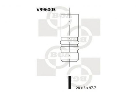 Supapa evacuare FORD TRANSIT CONNECT P65 P70 P80 BGA V996003