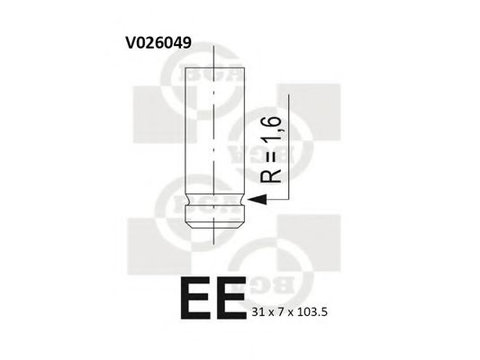 Supapa evacuare MERCEDES CLK Cabriolet (A208) (1998 - 2002) BGA V026049 piesa NOUA