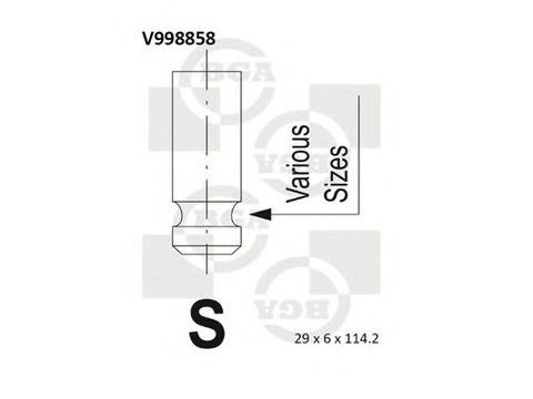 Supapa evacuare MITSUBISHI OUTLANDER I (CU) (2001 - 2006) BGA V998858 piesa NOUA