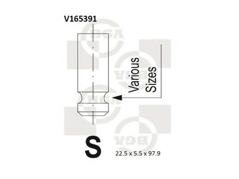 Supapa evacuare NISSAN NOTE (E11) (2006 - 2013) BGA V165391 piesa NOUA