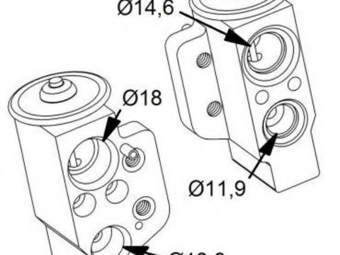 Supapa expansiune AC (aer conditionat) SKODA SUPERB (3T4) (2008 - 2015) NRF 38417