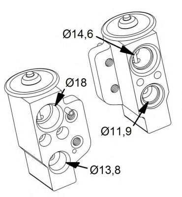 Supapa expansiune AC (aer conditionat) VW SCIROCCO (137, 138) (2008 - 2016) NRF 38417