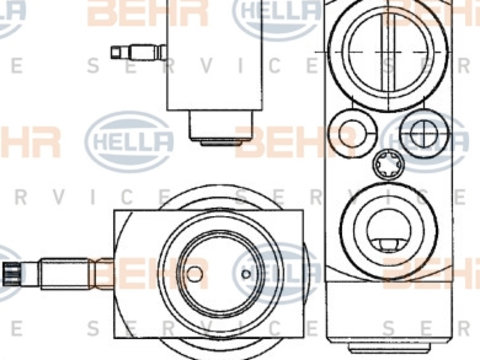 Supapa expansiune, clima (8UW351234401 HELLA) LAND ROVER,VOLVO