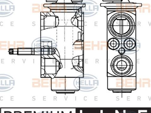 Supapa expansiune, clima (8UW351239271 HELLA) BMW