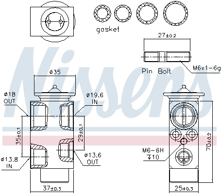 Supapa expansiune clima 999231 NISSENS pentru Bmw Seria 5 Bmw Seria 6