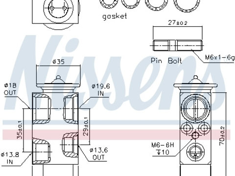 Supapa expansiune clima 999231 NISSENS pentru Bmw Seria 5 Bmw Seria 6