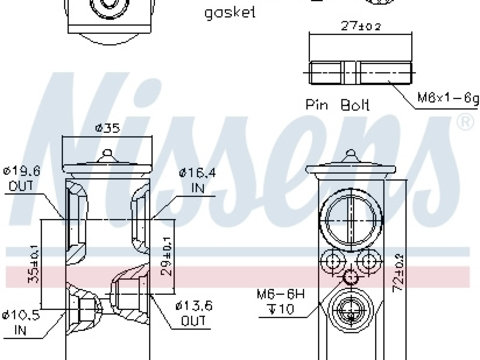 Supapa expansiune clima 999238 NISSENS pentru Mercedes-benz S-class Mercedes-benz Cl-class Mercedes-benz C-class Mercedes-benz G-class Mercedes-benz Sprinter Mercedes-benz E-class Mercedes-benz Vito Mercedes-benz Slk Mercedes-benz V-class Mercedes-be