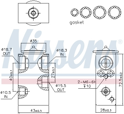 Supapa expansiune clima 999248 NISSENS pentru Fiat