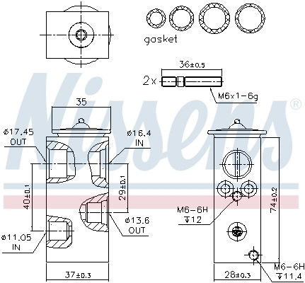 Supapa expansiune clima 999292 NISSENS pentru Peugeot Expert CitroEn Berlingo Peugeot 207 Peugeot 1007