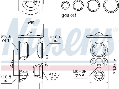 Supapa expansiune clima 999322 NISSENS pentru Vw Transporter Fiat Scudo