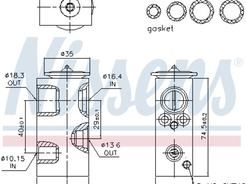 Supapa expansiune clima 999351 NISSENS pentru Renault Megane Renault Gran Renault Clio Renault Euro Renault Fluence