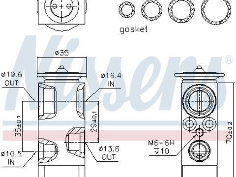 Supapa expansiune clima 999352 NISSENS pentru Opel Astra