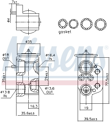 Supapa expansiune clima 999376 NISSENS pentru Audi A6