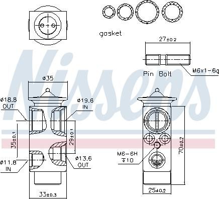 Supapa expansiune. clima Aer conditioning valve MERCEDES AMG GT C190 C C204 C CL203 C W203 C W204 C T-MODEL S203 C T-MODEL MERCEDES-BENZ SPRINTER 5-t (906), Van, 06.2006 - Nissens 999233