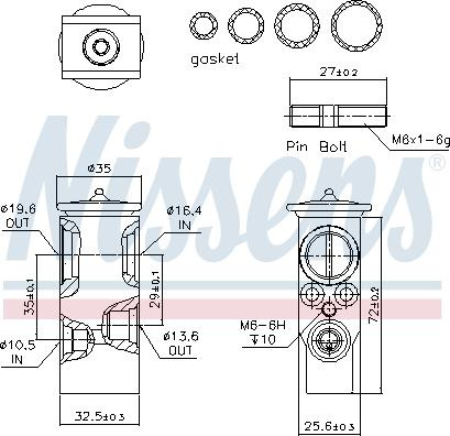 Supapa expansiune. clima Aer conditioning valve ME