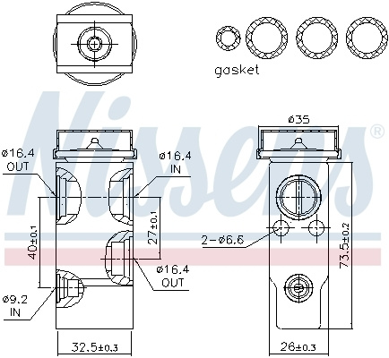 Supapa expansiune clima # Hyundai Lavita 2001 2002 2003 2004 2005 2006 2007 2008 2009 2010 # 999260 # NISSENS