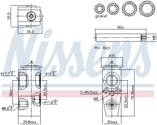 Supapa expansiune clima Nissens FORD KUGA II (DM2) 2012-2019 - 999445