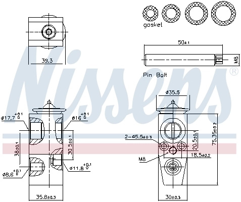 Supapa expansiune clima Nissens FORD TRANSIT V363 platou / sasiu (FED, FFD) 2013-2025 - 999448