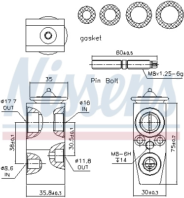 Supapa expansiune clima Nissens OPEL AST