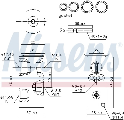 Supapa expansiune clima Nissens OPEL GRA