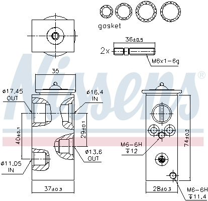 Supapa expansiune clima # Peugeot 2008 2013 2014 2015 2016 2017 2018 2019 2020 2021 2022 2023 2024 2025 # 999293 # NISSENS