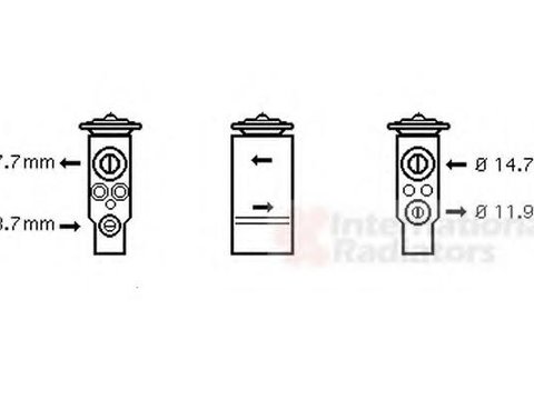 Supapa expansiune, clima PEUGEOT 206 hatchback (2A/C), Citroen XSARA PICASSO (N68), PEUGEOT 206 CC (2D) - VAN WEZEL 40001350