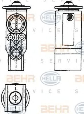 Supapa senzor clima VW TRANSPORTER IV caroserie 70XA HELLA 8UW351239071