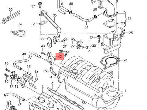 Supapa vacuum 037906283D Vw Passat B7 2.0 TDI 2012 CFFB OEM 037906283D