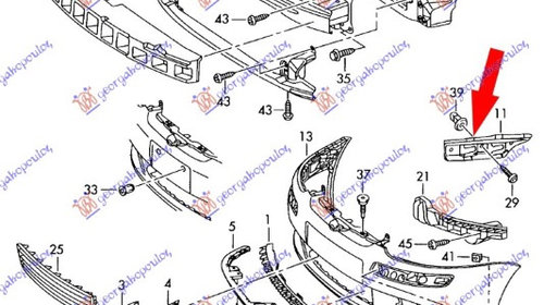 Suport aripa dreapta fata VW Golf 5 2004