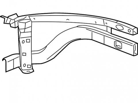 Suport aripa fata Dodge Ram (Ds/Dj), 09.2008-2013, parte montare Suport aripa fata stanga, 317301-3, Aftermarket