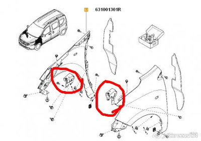 Suport aripa fata stanga/dreapta Dacia Lodgy 2012-