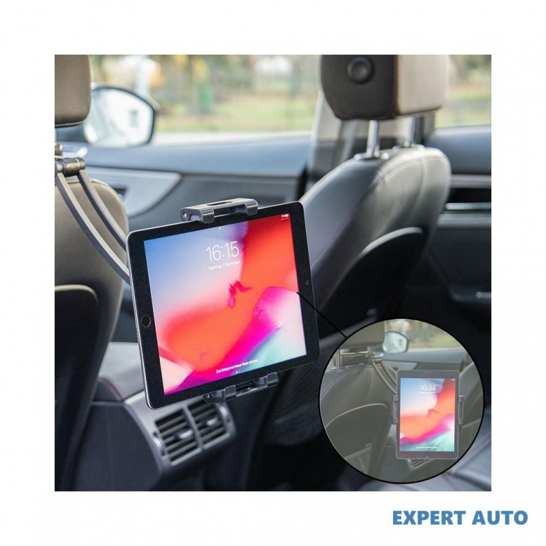 Suport auto flexibil premium pentru tableta cu prindere in tetiera UNIVERSAL Universal #6 511870