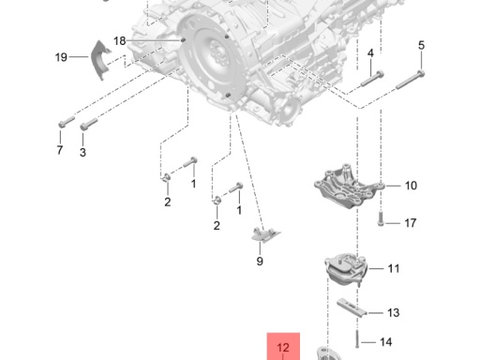 Suport cutie de viteze Audi A4 B8 2.7 TDI CGK OEM 8K0399263K
