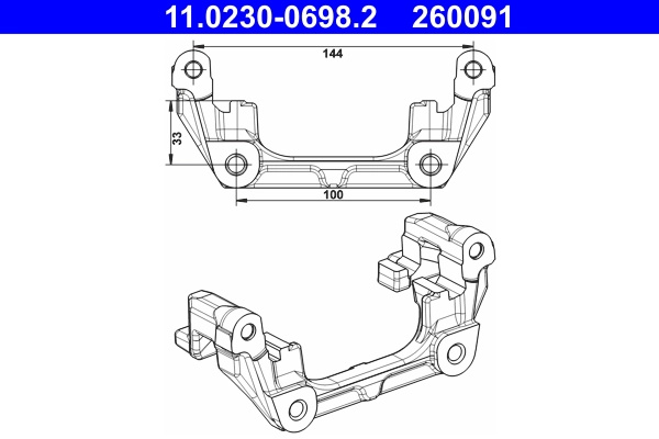 Suport,etrier ATE 11.0230-0698.2 model FORD C-MAX (DM2) 2007 2008 2009 2010