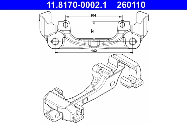 Suport etrier ATE RENAULT ARKANA I (LCM_, LDN_) 2019-2024 - 11.8170-0002.1