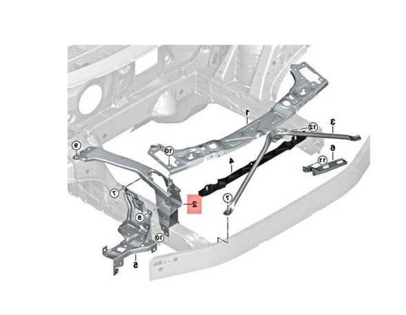 Suport fixare far Bmw X1 (F48), 06.2015-, Fata, partea Dreapta, Aftermarket